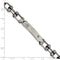 Men's Stainless Steel, Black IP with CZ Bracelet 8.5 Inches