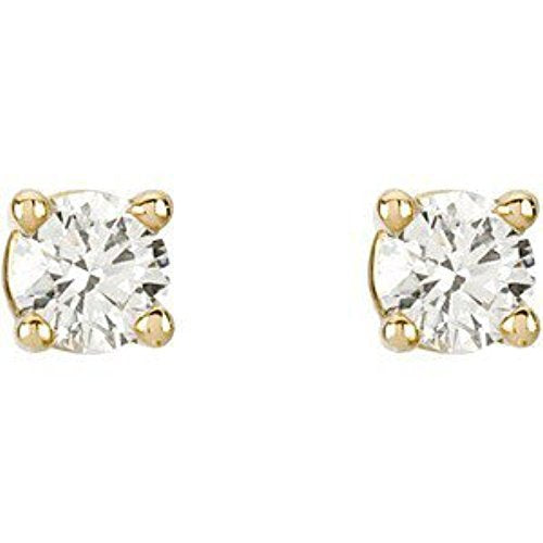 1/5 Ct 14k Yellow Gold Diamond Stud Earrings (.20 Cttw, GH Color, SI1 Clarity)