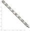 Men's Brushed and Polished Stainless Steel 7mm link Bracelet, 8.5 Inches