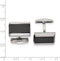 Stainless Steel Black Onyx Rectangle Cuff Links