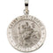 14k White Gold St. Christopher Medal (18 MM)