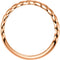 Rope Trimmed Stackable 2.5mm 14k Rose Gold Ring