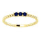 Chatham Created Blue Sapphire Beaded Ring, 14k Yellow Gold, Size 6