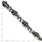 Men's Stainless Steel Antiqued Fleur De Lis Bracelet, 9 "