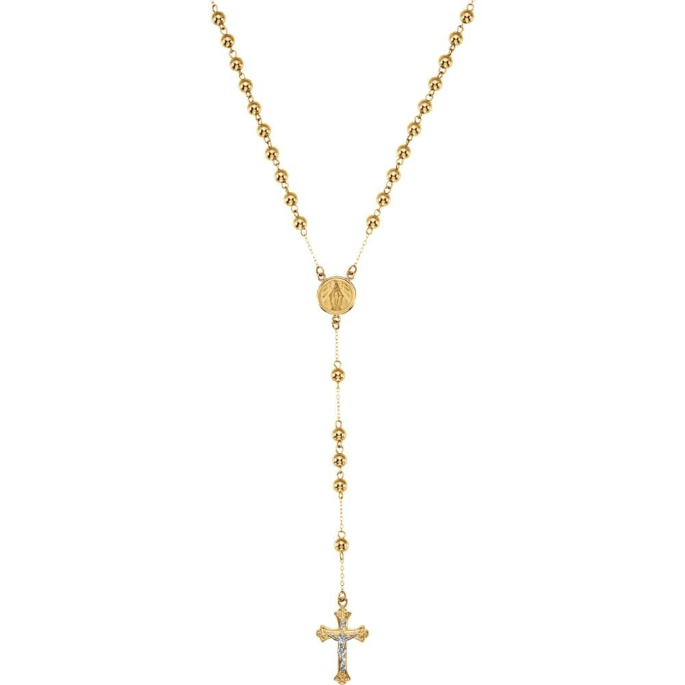 14k Yellow Gold Two-Tone Rosary