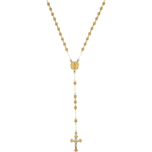 14k Yellow Gold Two-Tone Rosary