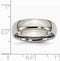 Men's Grey Titanium Half Round 6mm Comfort-Fit Domed Band Size 15