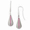 Radiance Collection Gray and Pink Anodized Titanium Pink Sapphire Teardrop Earrings