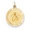 14k Yellow Gold Our Lady Of Perpetual Help Medal Pendant (25X18MM)