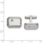 Stainless Steel CZ Cuff Links, 18.77MMX17.52MM