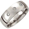 Men's 3-Stone Diamond Past, Present, Future 8mm Comfort Fit Cobalt Dome Band (.30 Cttw, GH Color, I1 Clarity) Size 11