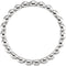 Rhodium-Plated Rhodium-Plated 14k White Gold Granulated Bead 2.5mm Stackable Band