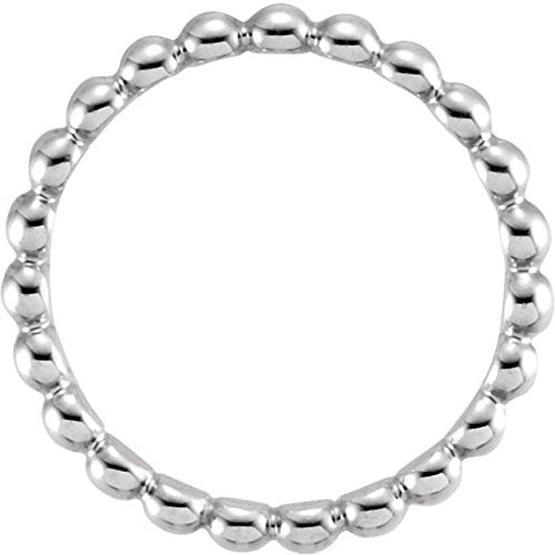 The Men's Jewelry Store (for HER) Platinum Granulated Bead 2.5mm Stackable Band