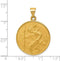 18k Yellow Gold St. Christopher Medal Pendant (33X25MM)