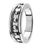 Polka Dot Design 6.5mm Rhodium-Plated 14k White Gold Band, Size 7