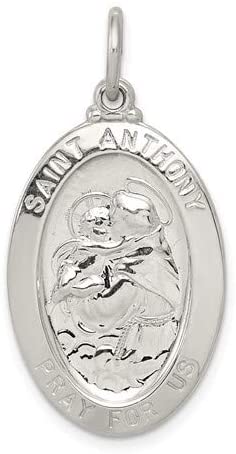 Sterling Silver Saint Anthony Medal (35X20MM)