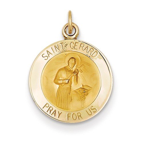 14k Yellow Gold St. Gerard Medal Charm (23X16MM)