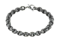 Black Ruthenium Plated Sterling Silver Link Chain Necklace, 20''