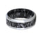 Black and White Mokume Gane 8mm Comfort-Fit Tungsten Band, Size 8