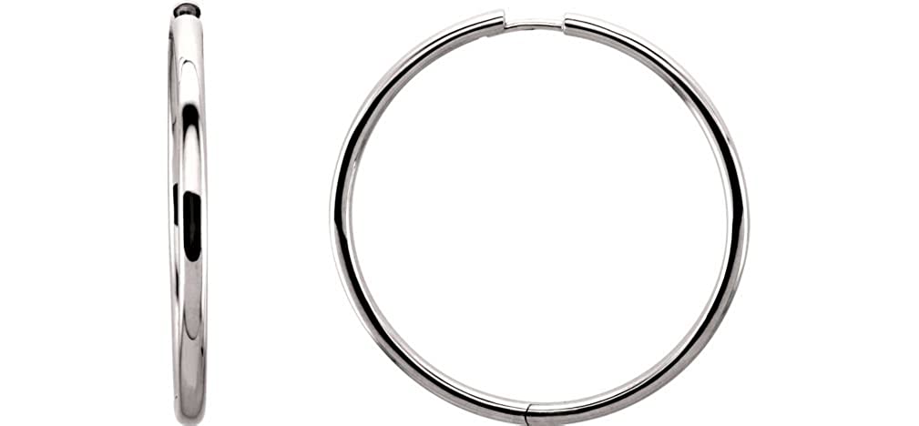 Hoop Earrings, 14k White Gold (34.25mm)