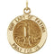 14k Yellow Gold Round Our Lady of Fatima Medal (22 MM)