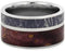 The Men's Jewelry Store (Unisex Jewelry) Purple Box Elder Burl Wood, Blue Bronze and White Mokume 10mm Titanium Comfort-Fit Band