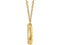 Diamond Oval Pendant Necklace in 14k Yellow Gold, 18" (.20 Cttw)