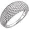 Beaded Dome Ring, Rhodium-Plated 14k White Gold