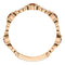 Mozambique Garnet and Diamond Vintage-Style Ring, 14k Rose Gold, Size 6.5