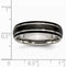 Grey Titanium, Black IP 6mm Grooved Edge Band, Size 8