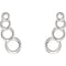 Geometric Ear Climbers, Rhodium-Plated 14k White Gold