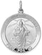 Sterling Silver St. Jude Thaddeus Medal (35X25MM)