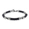 Men's Signature Cable Collection Gray Titanium and Stainless Steel 4mm Cable Link Bracelet, 8"