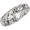 14k White Gold 5mm Hand-Woven Braided Band