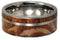 Buckeye Burl, Titanium Pinstripe 8mm Comfort Fit Titanium Wedding Band, Size 15