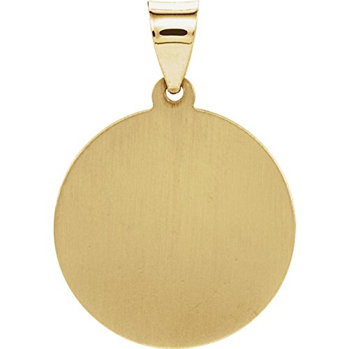 14k Yellow Gold Hollow Round Spanish St. Jude Medal (19MM)