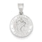 Rhodium-Plated 14k White Gold St. Christopher Medal Pendant (17X15MM)