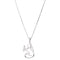 Rhodium Plated Sterling Silver Mother and Child 'Sweet Baby' Necklace, 18'