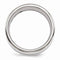 Silver Inlay Collection Mirror Polished Gray Titanium and Argentium Silver 9mm Band