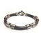 Men's Stealth Collection Gray Titanium 6mm Link Laser Texture Bracelet, 8"