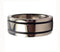 Black Enamel Inlay 8mm Comfort Fit Titanium Flat Band