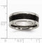 Titanium Black Carbon Fiber Inlay 8mm Wedding Band, Size 12.5