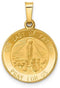 14k Yellow Gold Our Lady Fatima Medal Pendant (17X15MM)