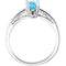 Ave 369 1 Ct Solitaire Swiss Blue Topaz 14k White Gold Ring