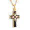 Ave 369 Antique Cross Pendant Necklace, 10k Yellow Gold, 12k Green and Rose Gold Black Hills Gold Motif, 18"