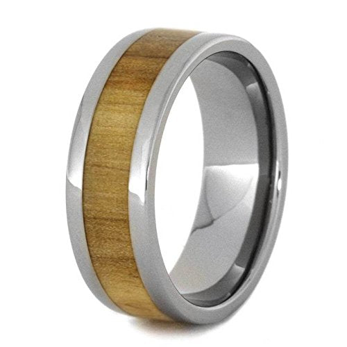 Rowan Wood 8mm Titanium Comfort-Fit Wedding Ring