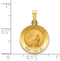 14k Yellow Gold St. Francis Medal Pendant (17X15MM)