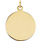 14k Yellow Gold Round Hollow Fatima Medal (18.25 MM)