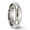 Edward Mirell Titanium and Sterling Silver Infinity 6mm Wedding Band