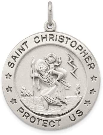 Sterling Silver St. Christopher Medal (31X26MM)
